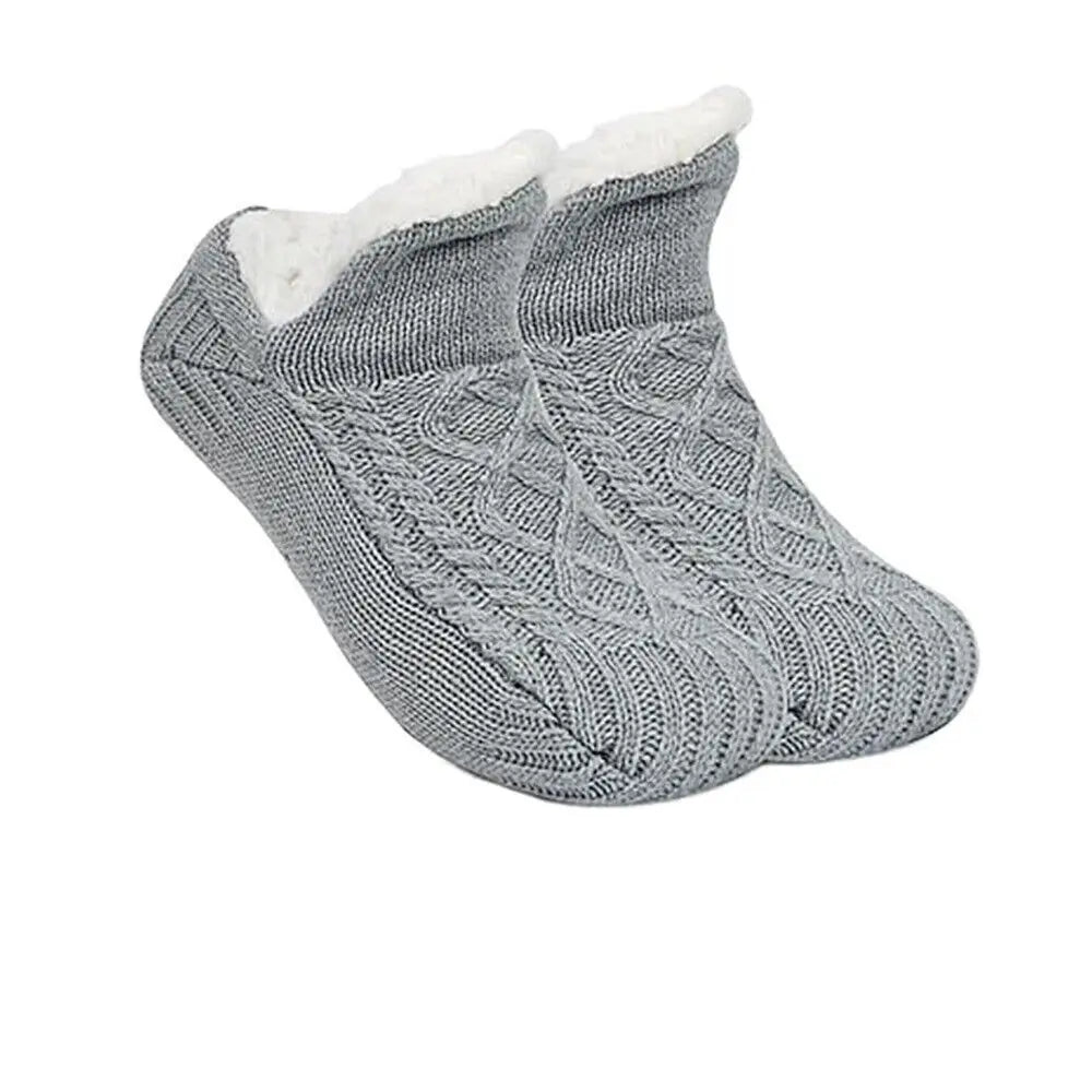 Winter Non-slip Floor Socks Women Men Snow