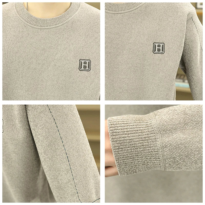 Man Round Neck Sweater Autumn