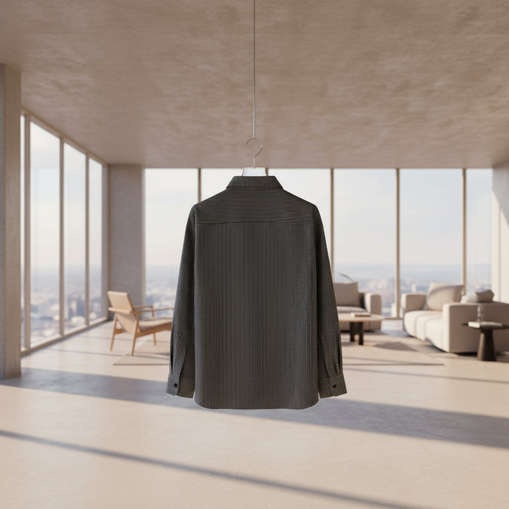 Men's Shirt with Color Blocking Trendy Fit Top