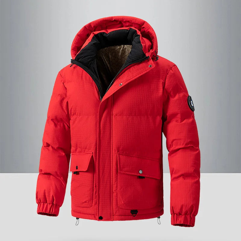 Man Hooded Parkas Winter Fashion Keep Warm Windproof Cotton