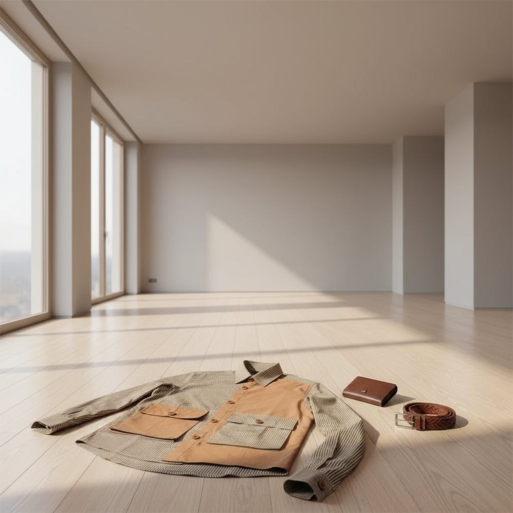 Men's Shirt with Color Blocking Trendy Fit Top