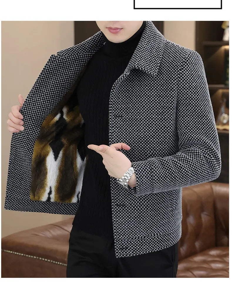 Winter Woolen Jacket Social Men Clothing
