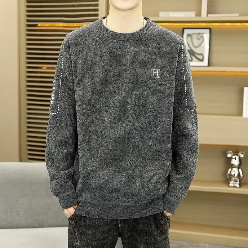 Man Round Neck Sweater Autumn