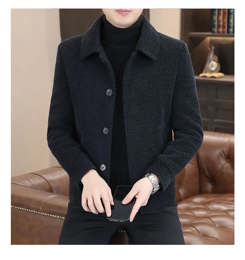 Winter Woolen Jacket Social Men Clothing