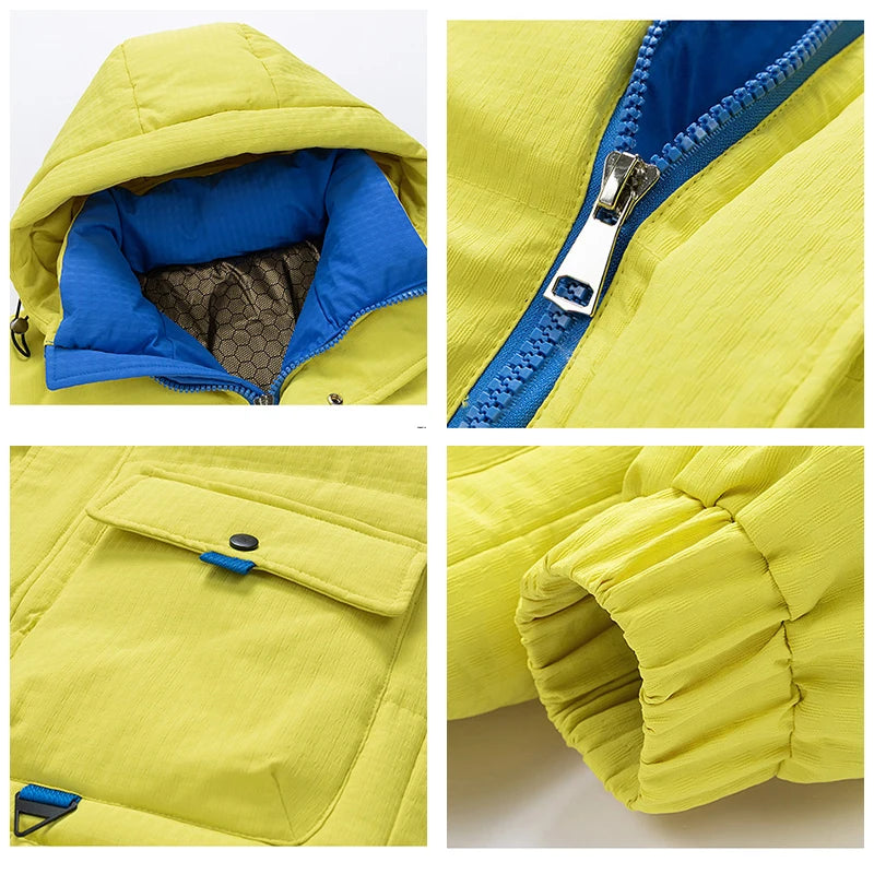 Man Hooded Parkas Winter Fashion Keep Warm Windproof Cotton