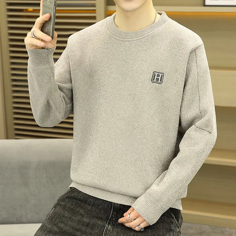 Man Round Neck Sweater Autumn