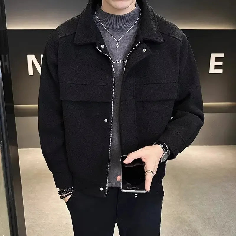 Nouveautés vestes tendance pour hommes, veste d'hiver courte et épaisse, manteau décontracté à la mode, matériau fin, coupe régulière