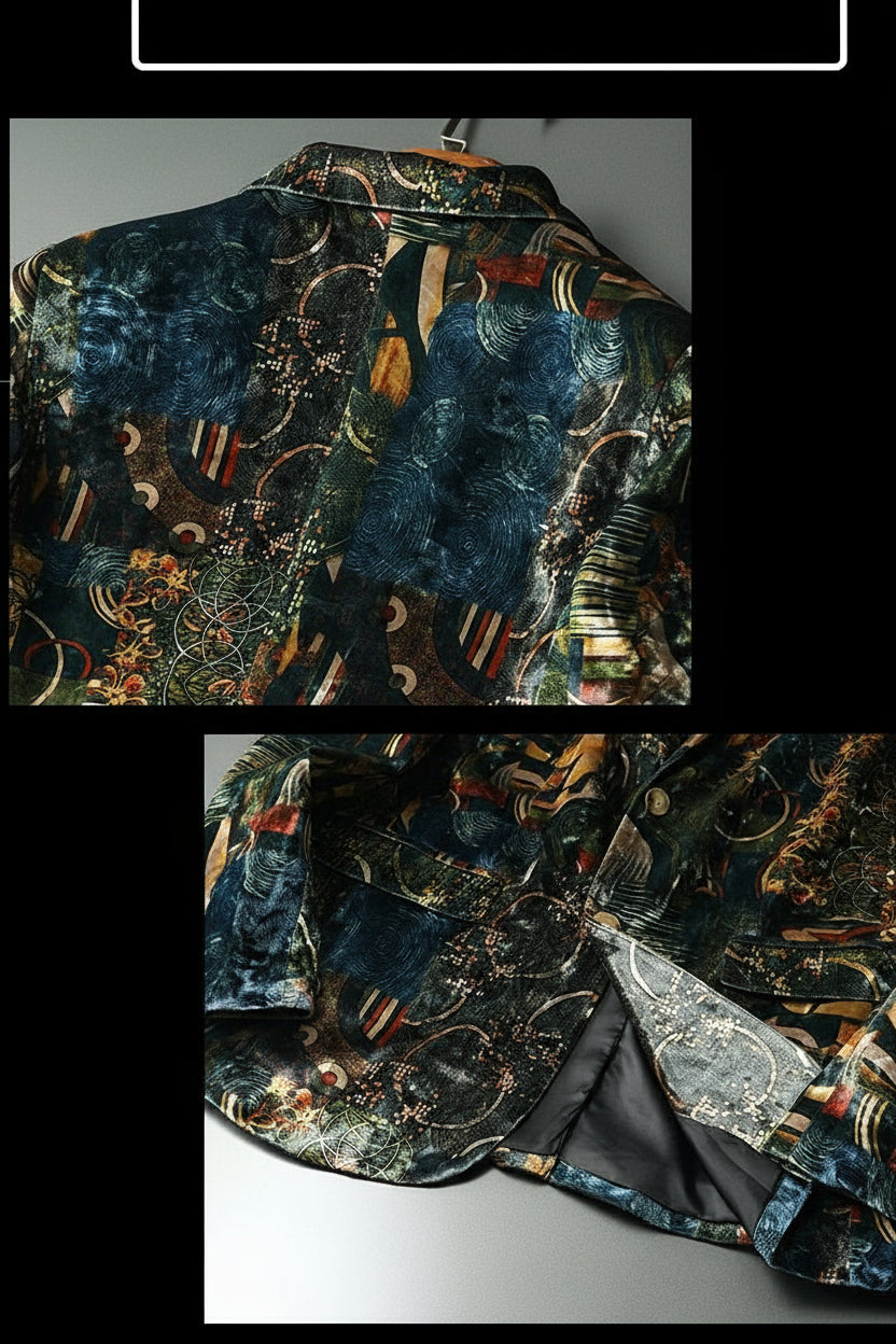 2022 Luxury Print Men Blazer