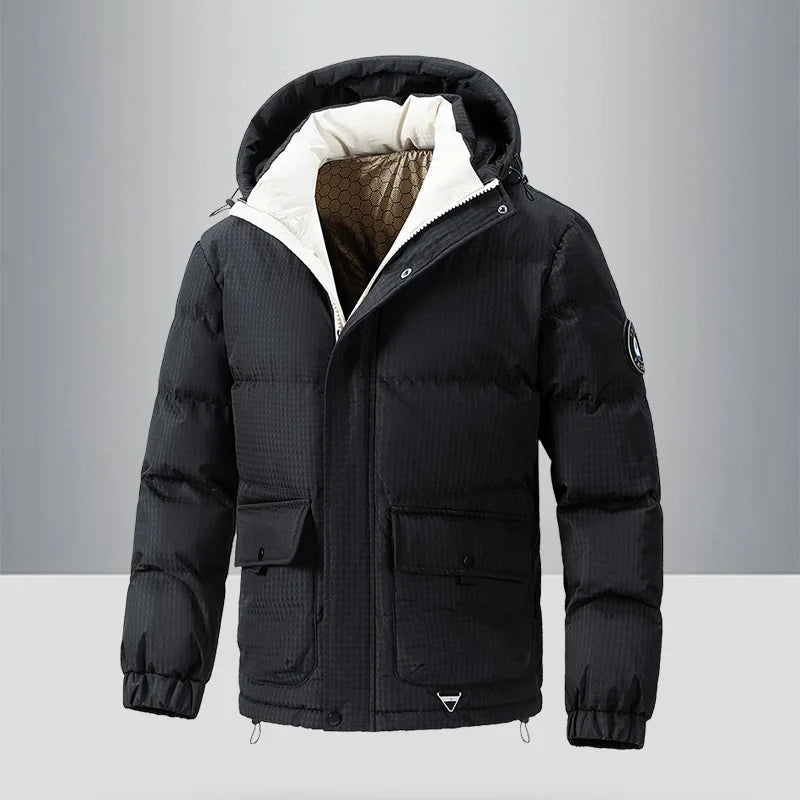 Man Hooded Parkas Winter Fashion Keep Warm Windproof Cotton