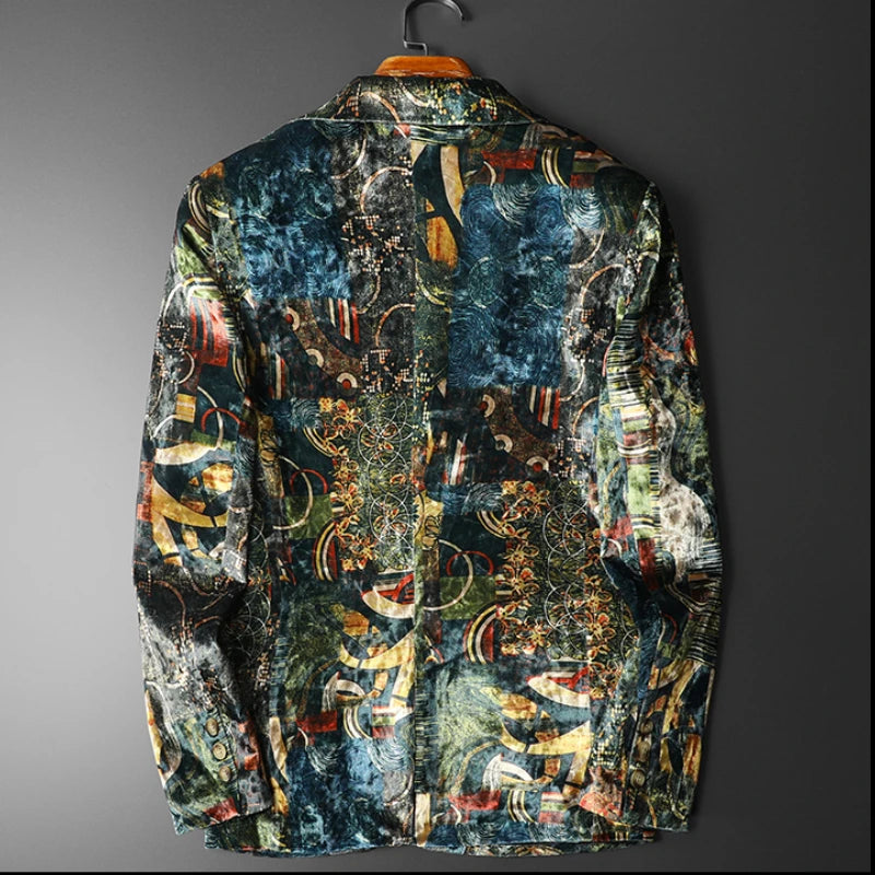2022 Luxury Print Men Blazer