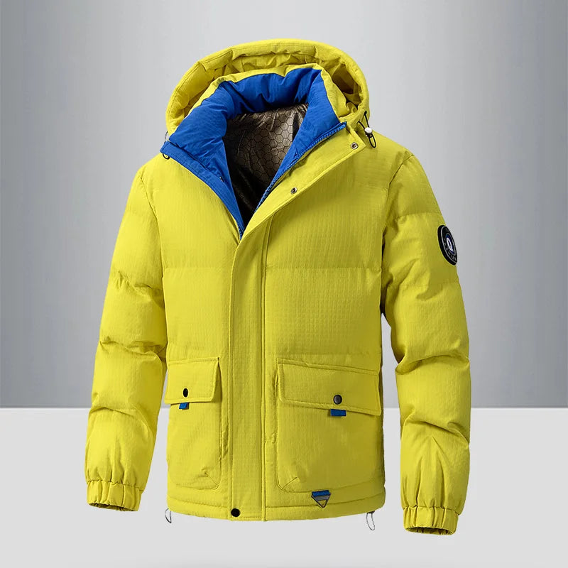 Man Hooded Parkas Winter Fashion Keep Warm Windproof Cotton