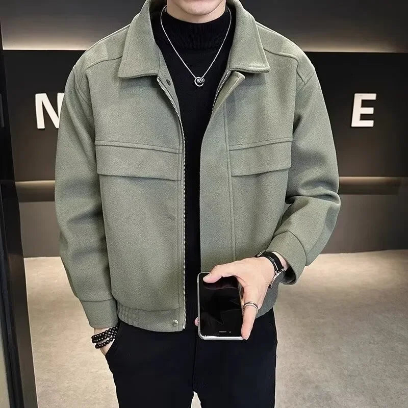 Nouveautés vestes tendance pour hommes, veste d'hiver courte et épaisse, manteau décontracté à la mode, matériau fin, coupe régulière