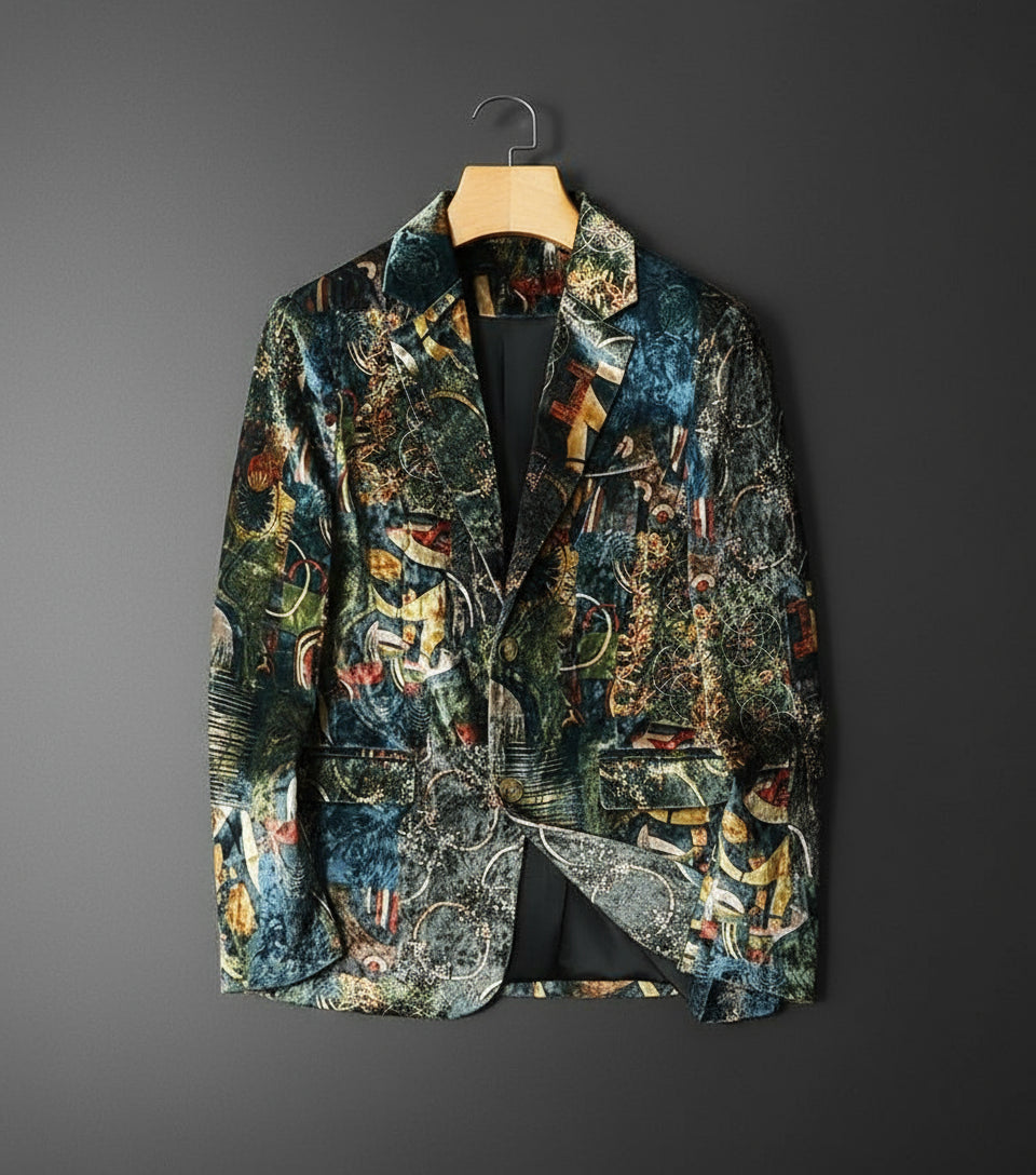2022 Luxury Print Men Blazer