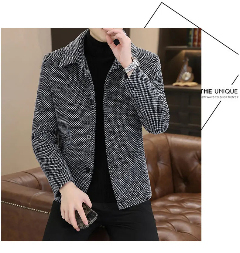 Winter Woolen Jacket Social Men Clothing