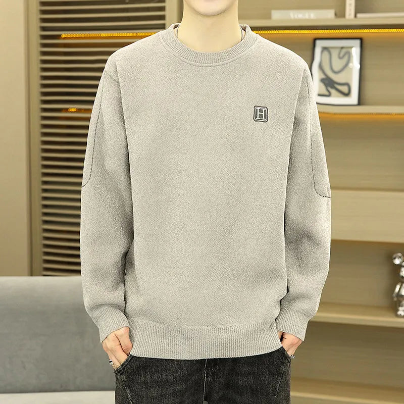 Man Round Neck Sweater Autumn