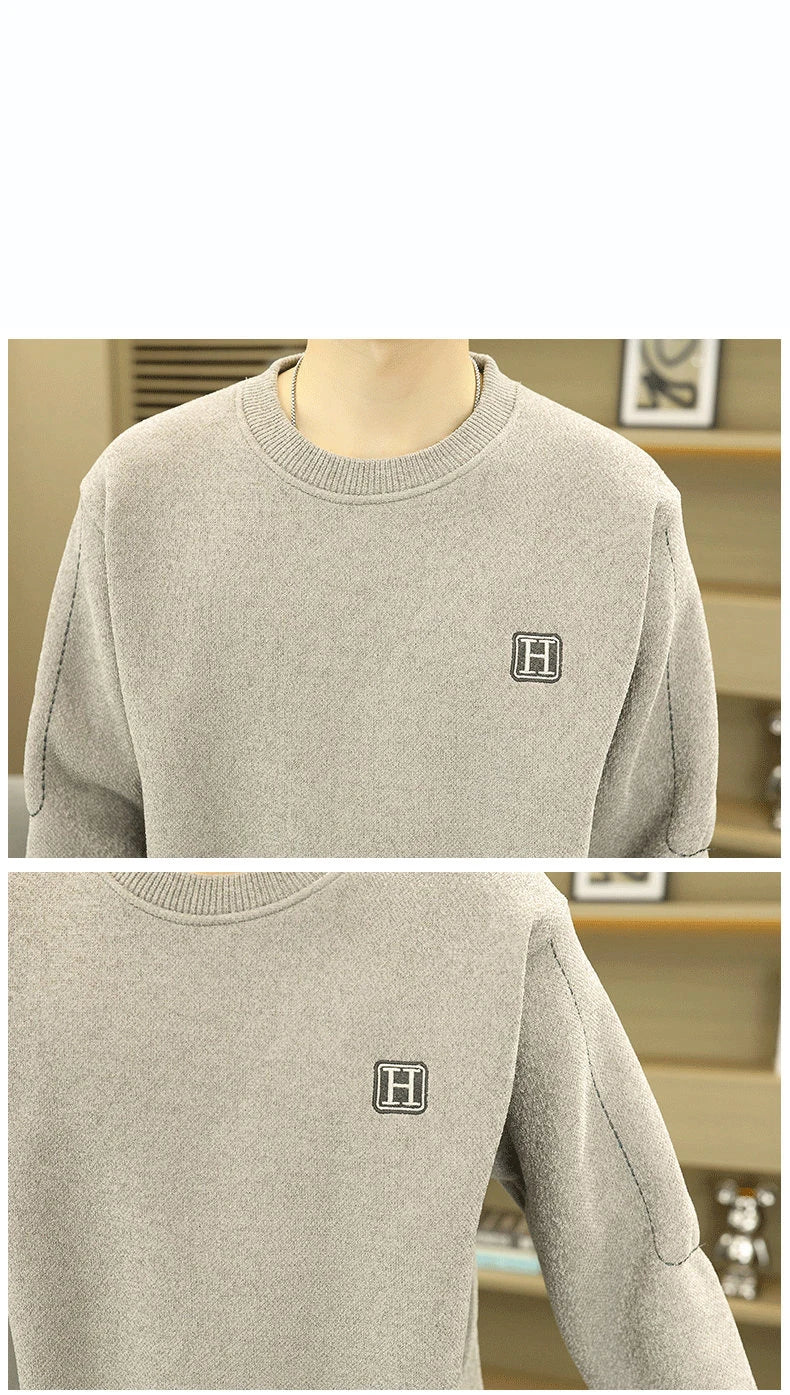 Man Round Neck Sweater Autumn