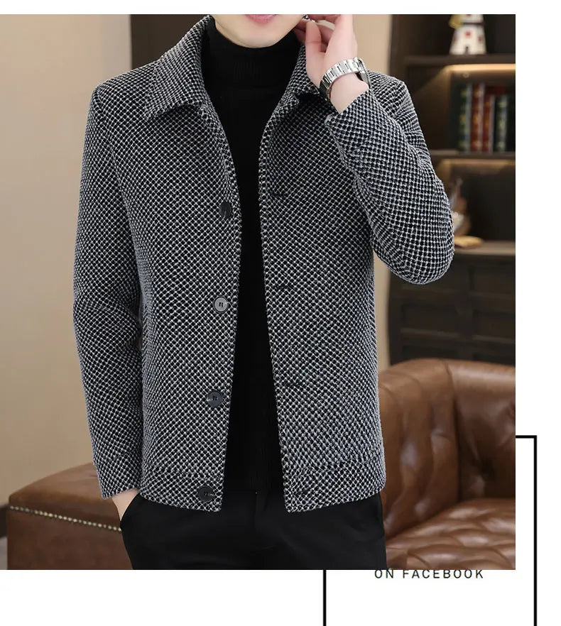 Winter Woolen Jacket Social Men Clothing