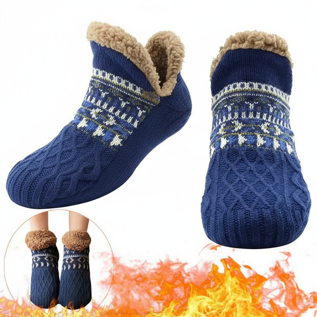 Winter Non-slip Floor Socks Women Men Snow