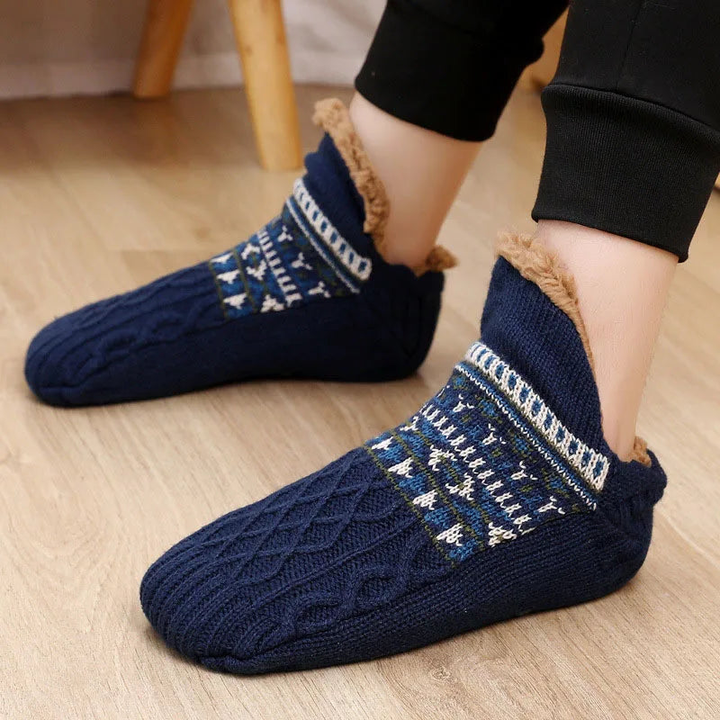 Winter Non-slip Floor Socks Women Men Snow