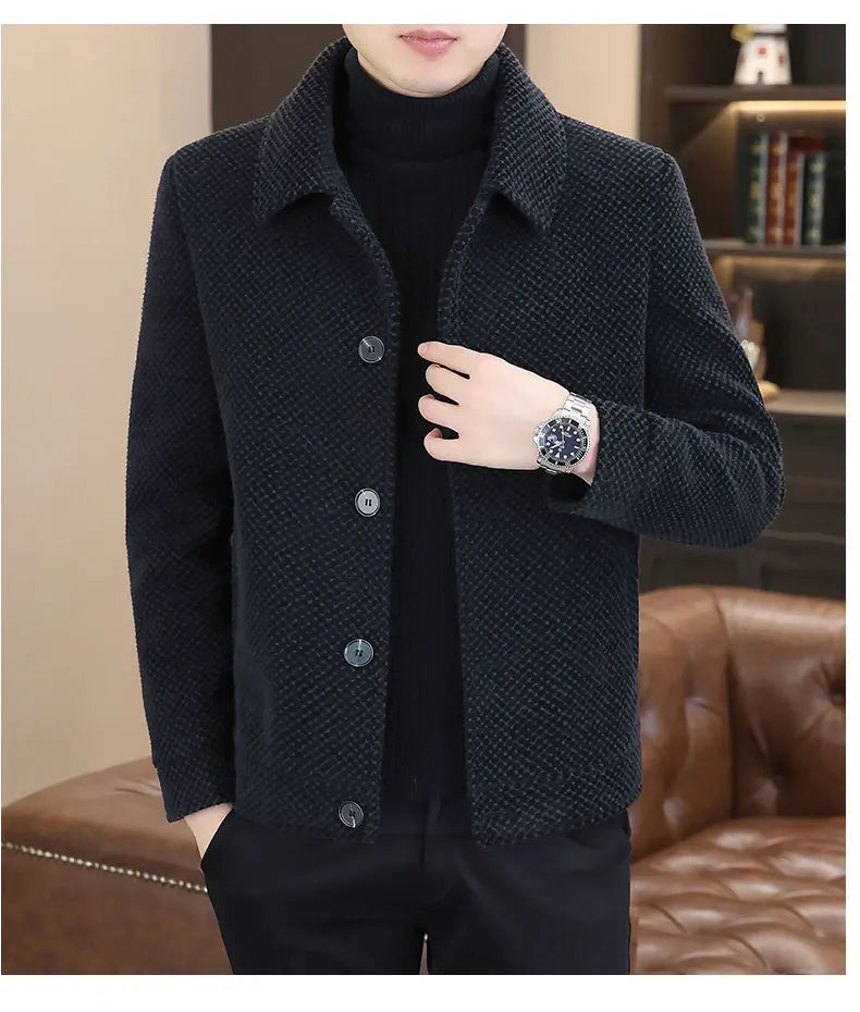 Winter Woolen Jacket Social Men Clothing