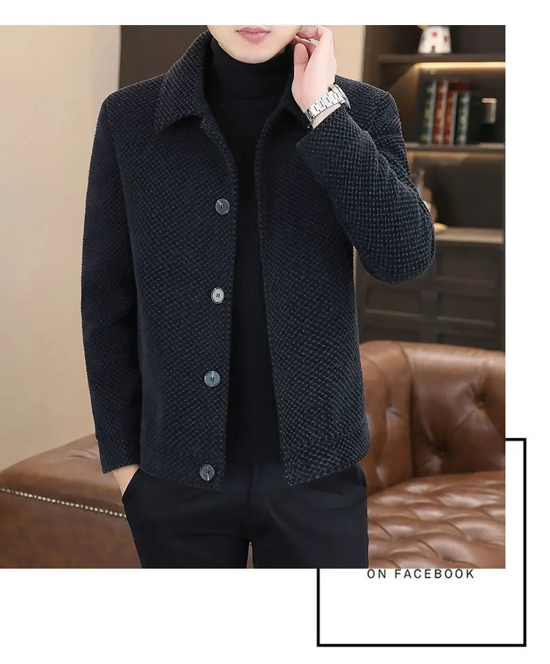 Winter Woolen Jacket Social Men Clothing