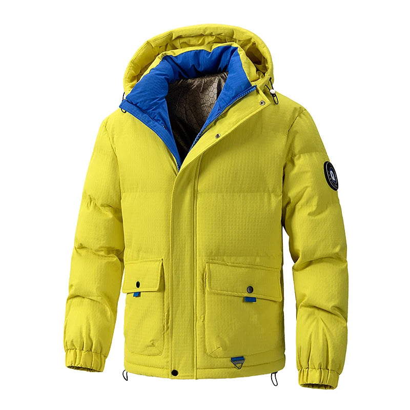 Man Hooded Parkas Winter Fashion Keep Warm Windproof Cotton