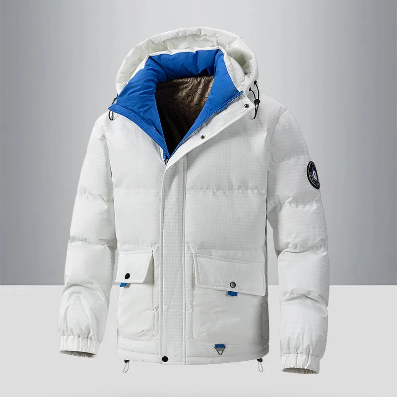 Man Hooded Parkas Winter Fashion Keep Warm Windproof Cotton