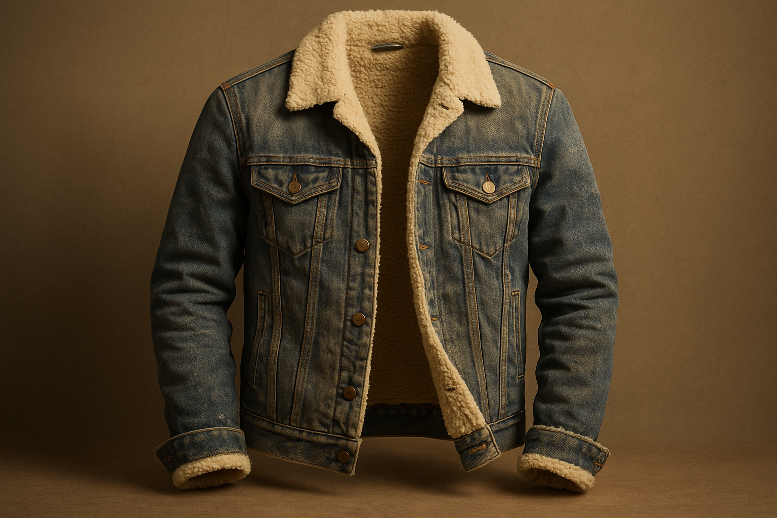 Veste en denim vintage et chaleureuse